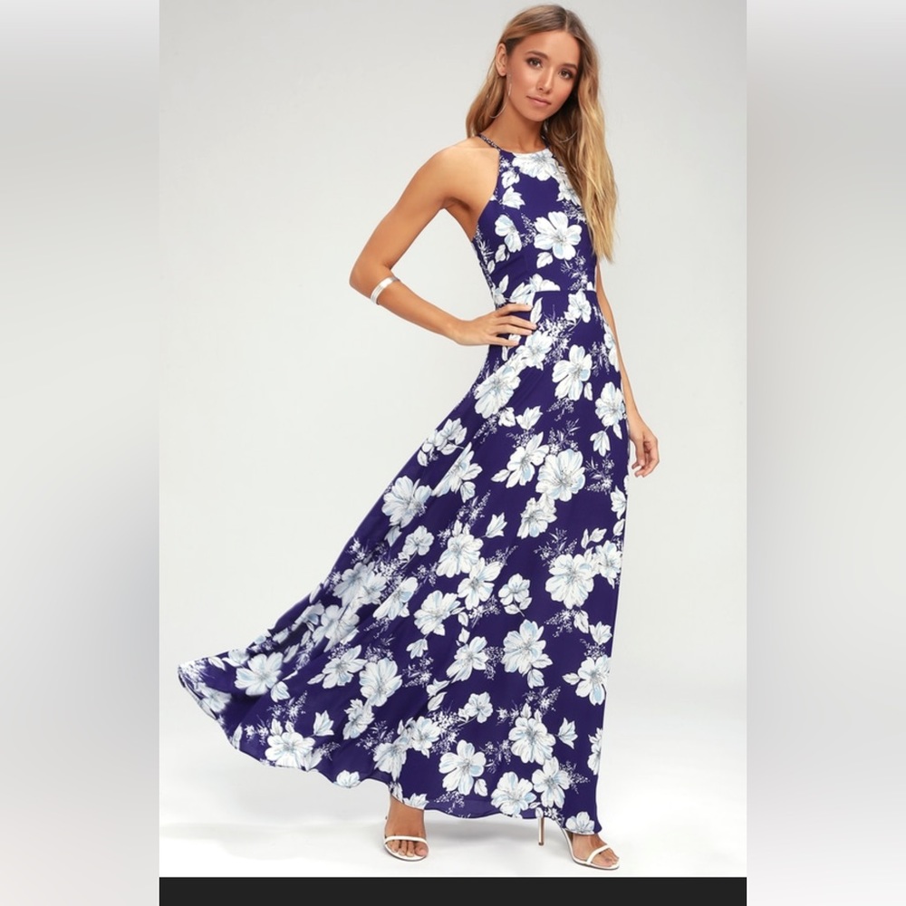 LULUS Halter Maxi Dress